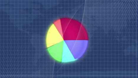 Animación-Del-Diagrama-Sobre-El-Mapa-Mundial-Sobre-Fondo-Azul