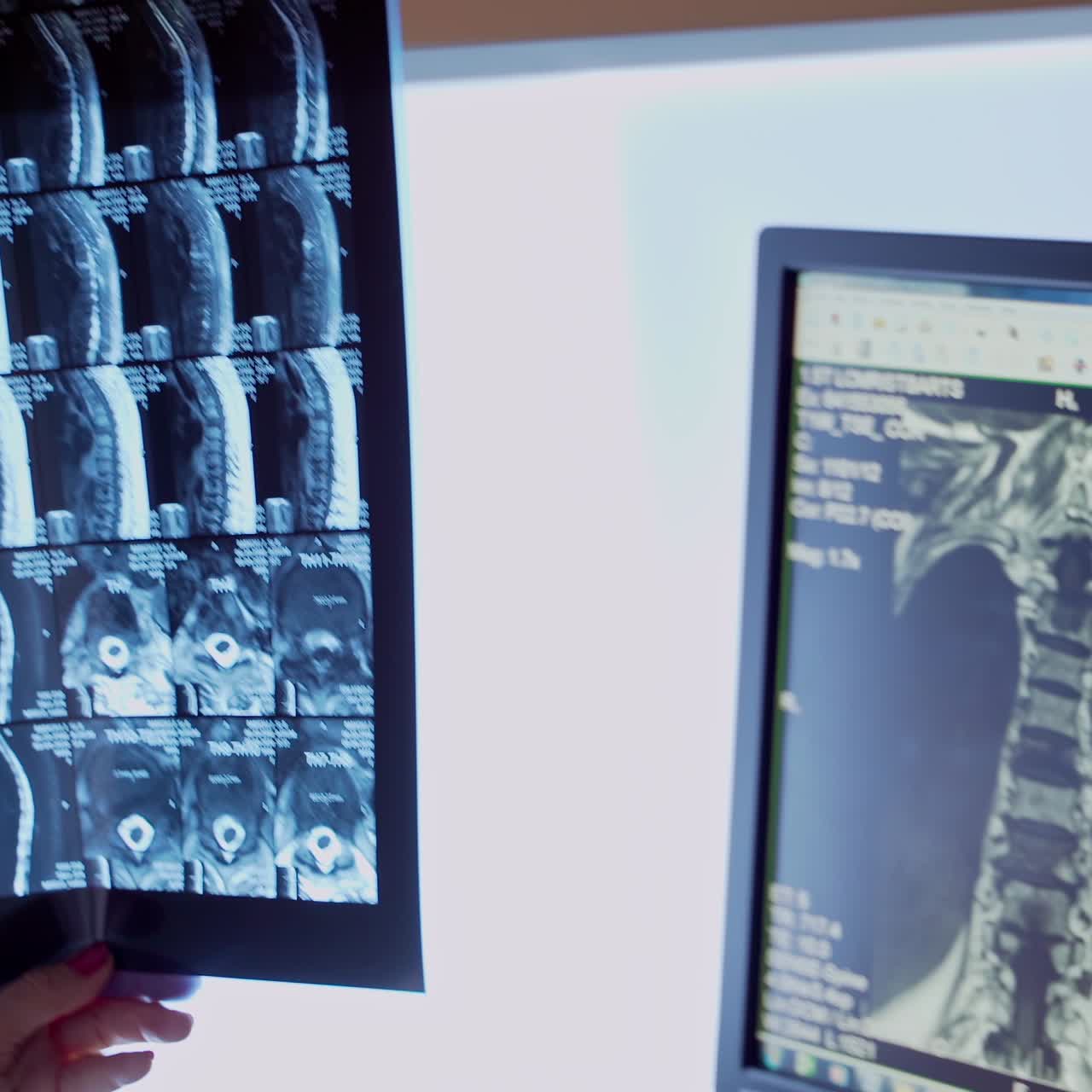 Doctor holding x ray