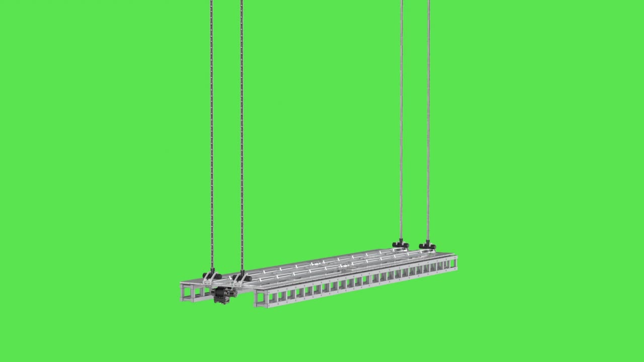 녹색 스크린에 고립된 스카폴드