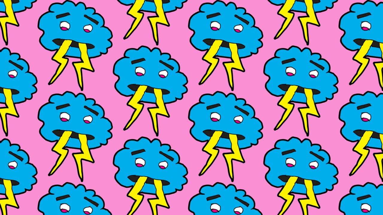 niños dibujando arte pop fondo sin costuras con tema de relámpago