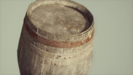 classic old rusted wooden barrel