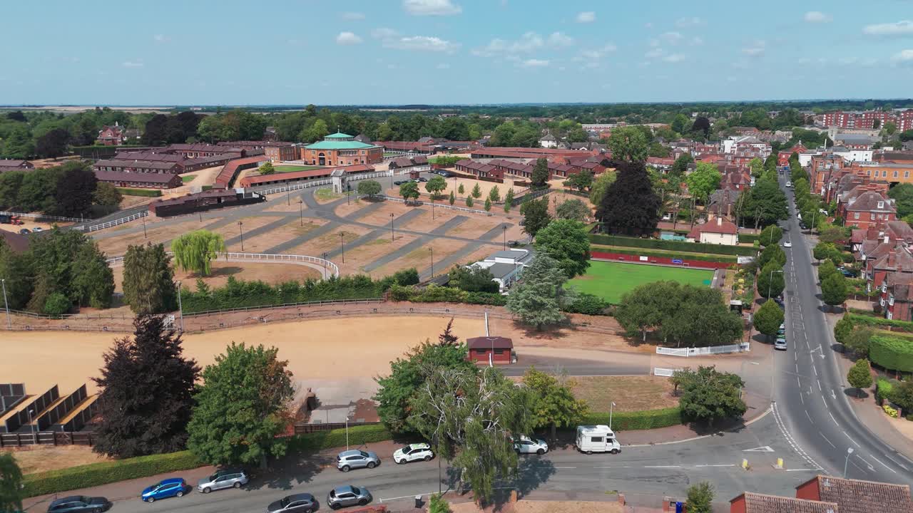 Newmarket England new development housing estate United Kingdom drone aerial