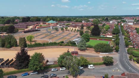 newmarket england new development housing estate united kingdom drone aerial