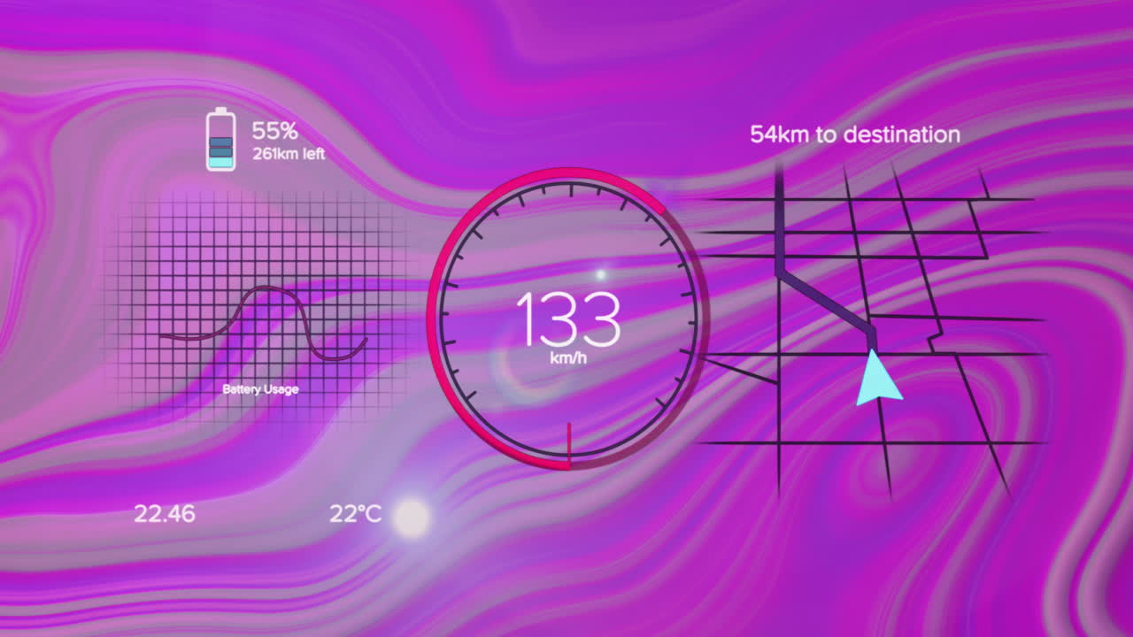 animación del procesamiento de datos en pantalla