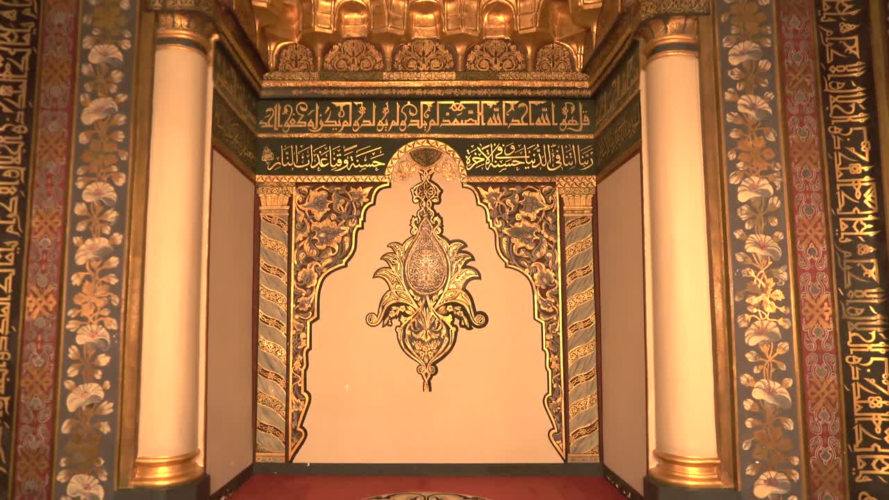 interior de la más hermosa mezquita gigante histórica del mundo