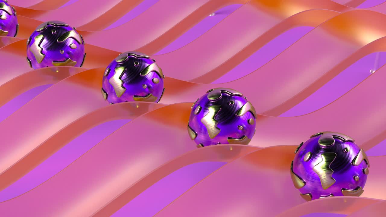 simplemente movimiento gráfico bolas de metal esferas intro capaz de bucle sin costuras 4k