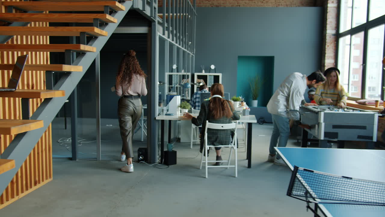 Modern Office with Team Activities