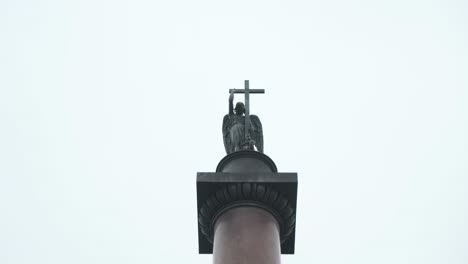 angel statue on column