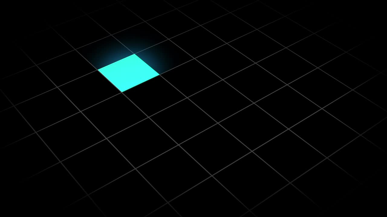 Abstract Glowing Square on Grid