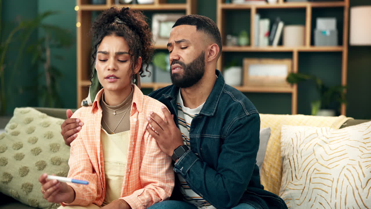 A loving couple showing support and empathy during a difficult time