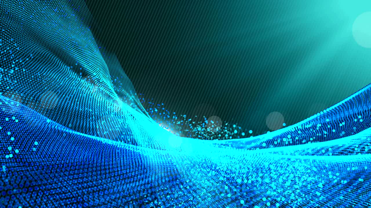 fondo de flujo de partículas de ondas digitales abstractas