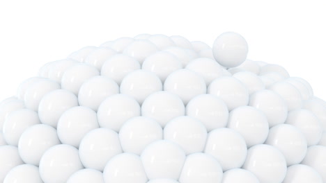 las bolas creativas absorben otras bolas con fondo blanco, renderización 3d.