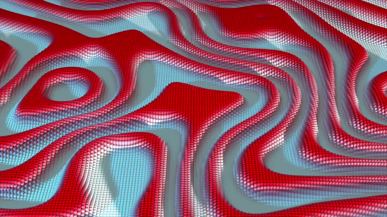 3D abstract holographic liquid background animation isolated on grey background