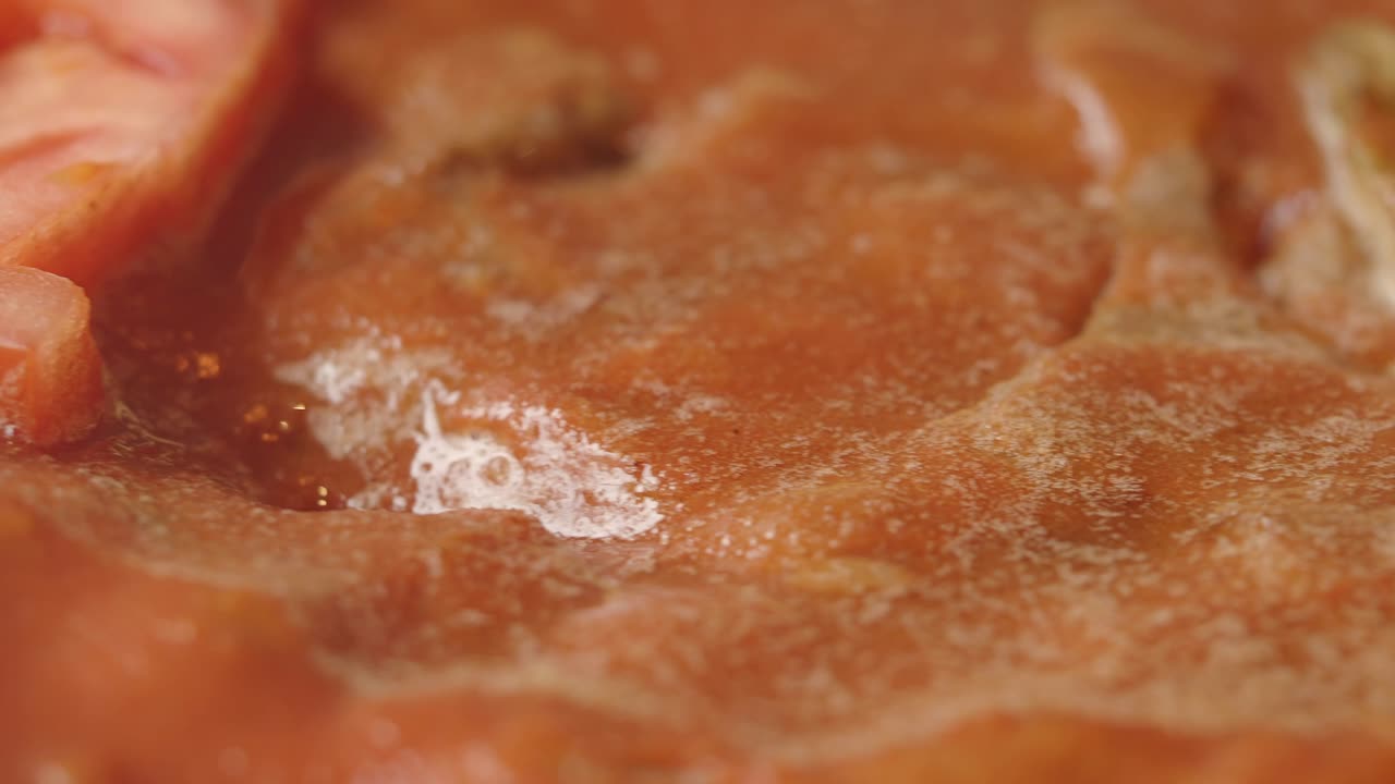 Close-up of Cooking Tomato Sauce