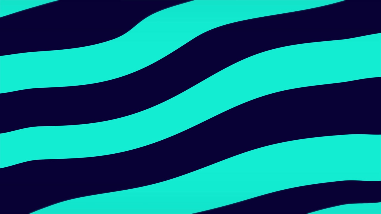Animated Wavy Blue and Turquoise Stripes Background