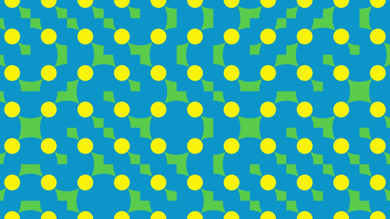 Motion graphic background in a flat design. Geometric pattern with animated tiles in bold primary colors. Abstract multicolor shapes in minimal dynamic mosaic