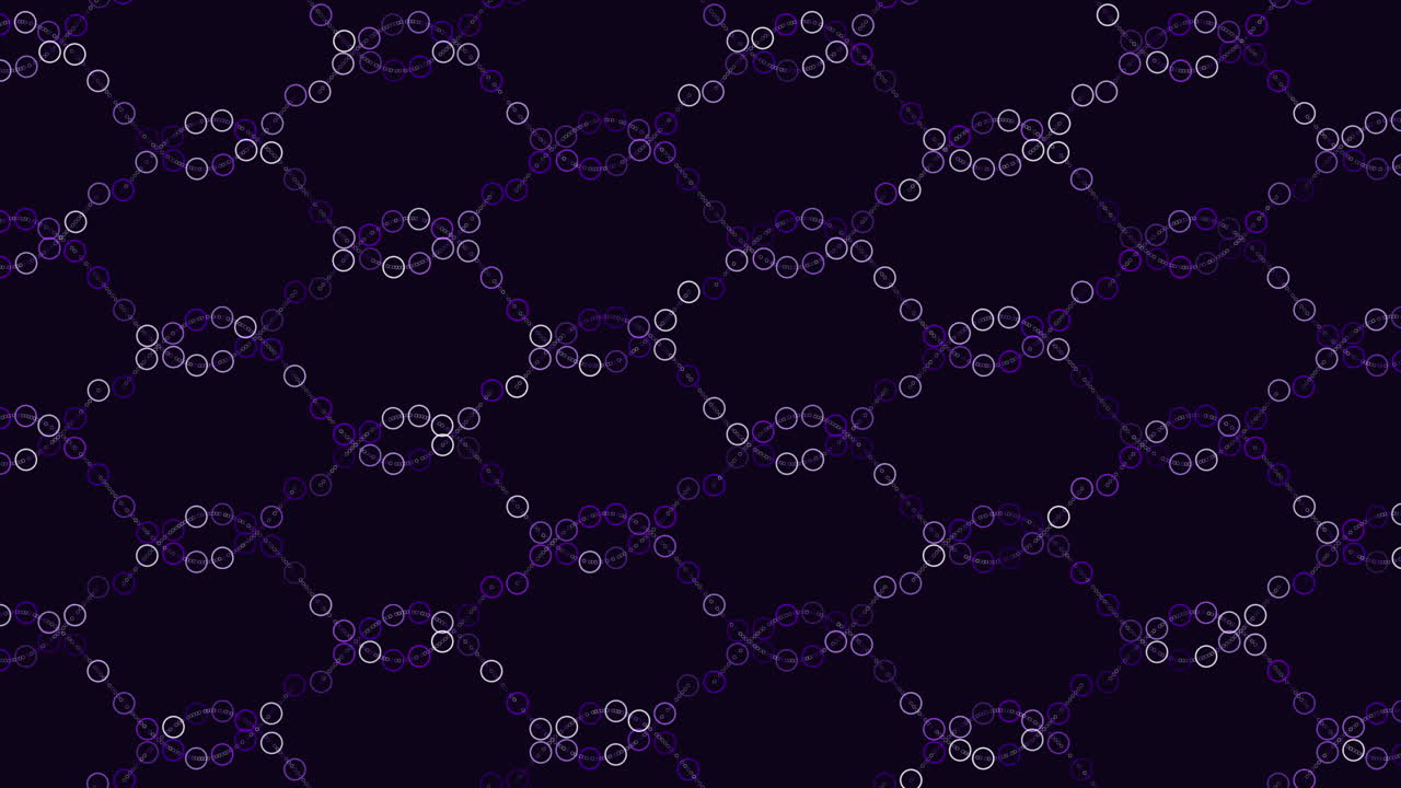 Abstract black and purple circular pattern with grid and lines