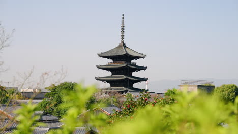 yasaka pagoda - tower of yasaka in daytime in higashiyama-ku, kyoto, japan