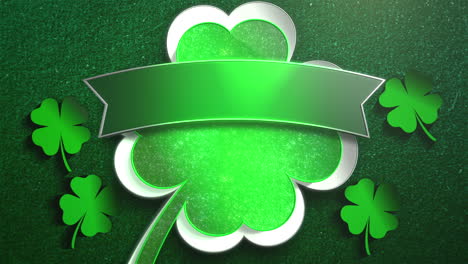 Closeup-Irish-shamrocks-with-ribbon