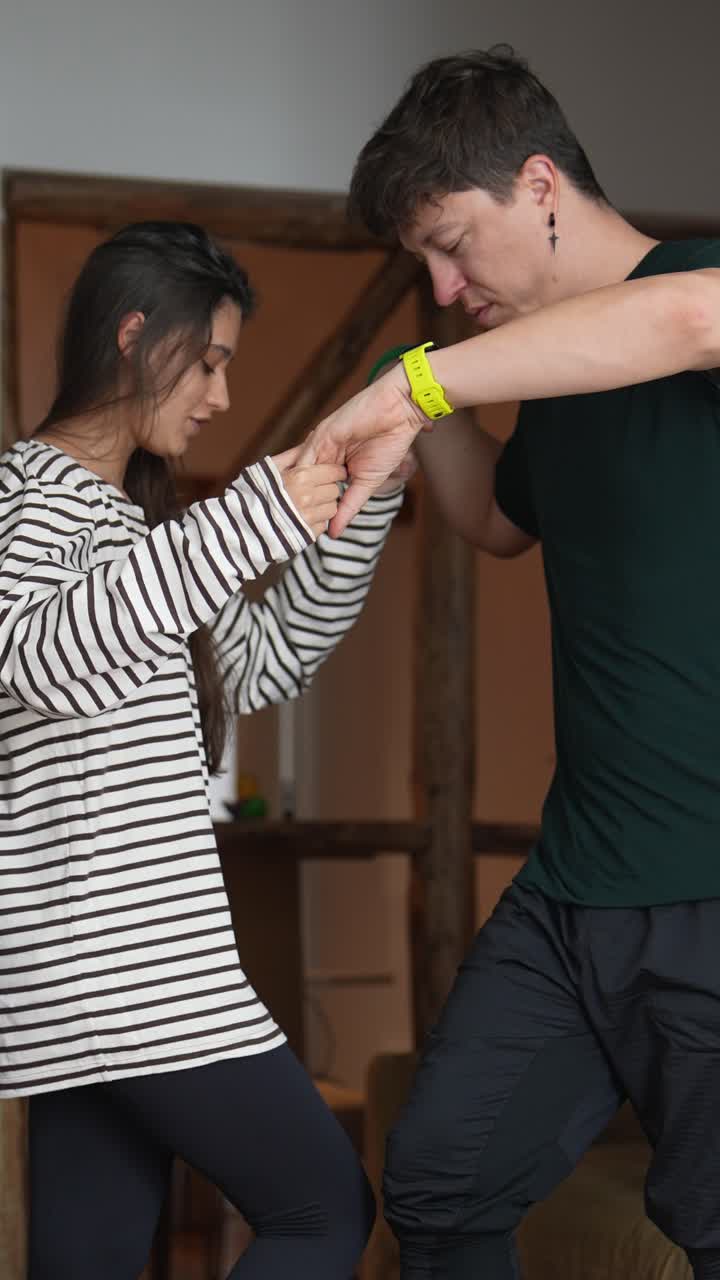 Couple Dancing a Salsa Lesson