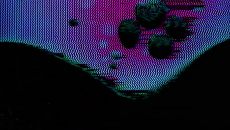 liquid loop of video glitch art, abstract patterns of bubbles dissolving, systematic distortions and creative control with linear data-moshing glitch, vhs aesthetics, retro vibe and feel artsy video