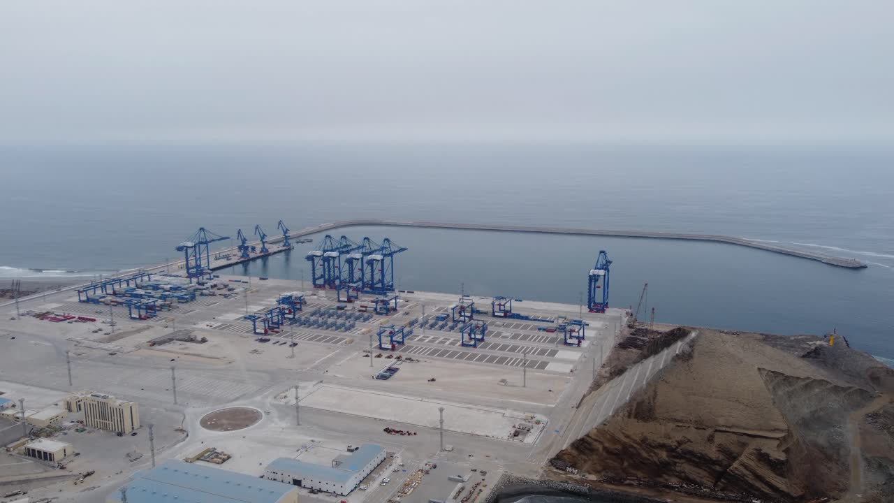 Aerial View of a Busy Port