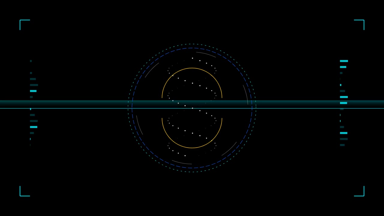 Futuristic Digital Interface with Rotating DNA Helix Animation