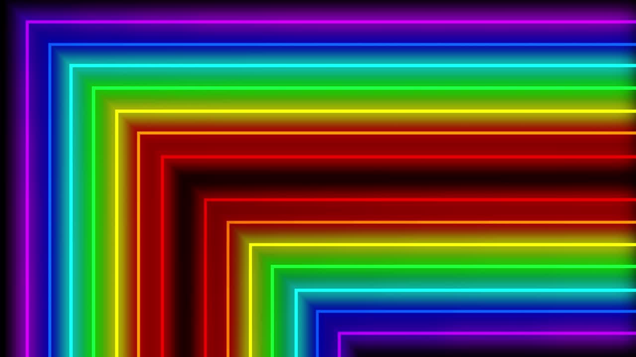 Neon line illumination animation motion graphics