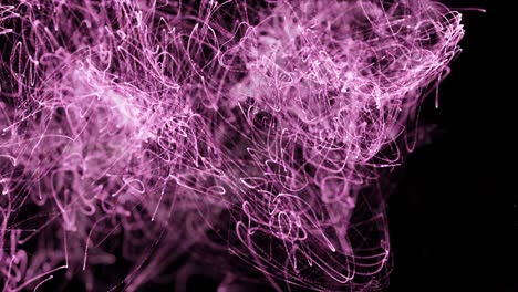 purple lights trails moving against black background