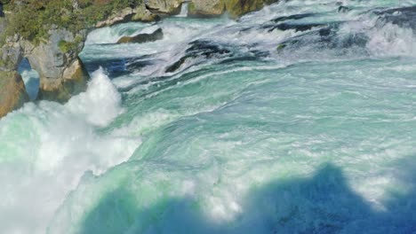 the rhine falls near zurich at indian summer, waterfall in switzerland