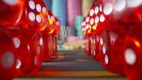 casino dice and chips