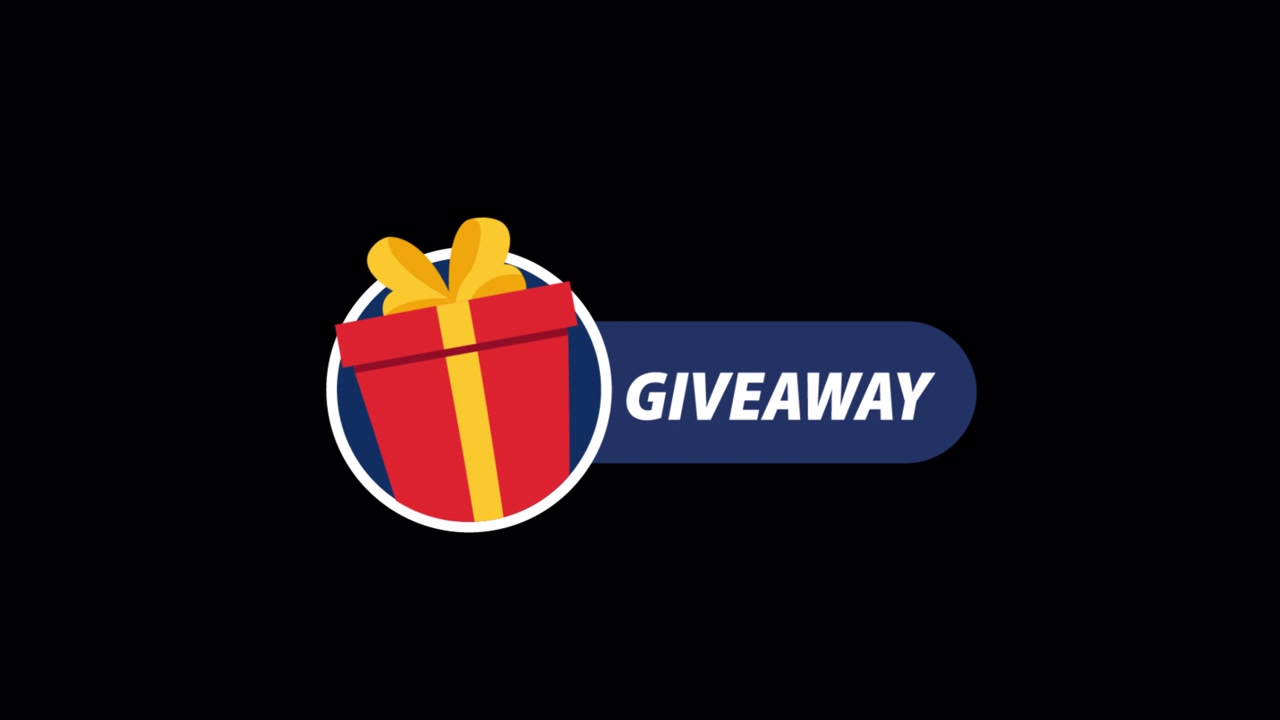 Animated Giveaway Graphic with Gift Box Icon