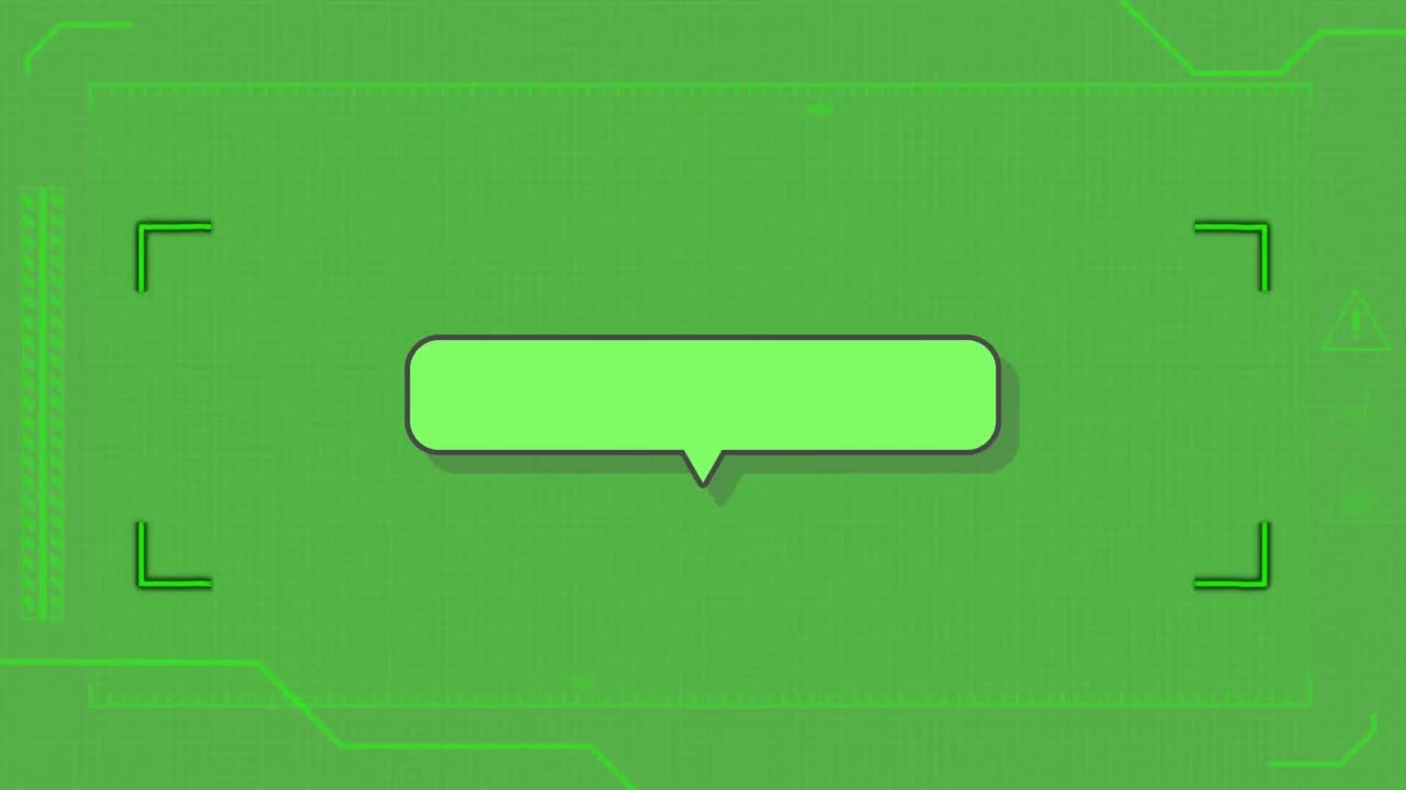 burbuja de habla y alcance en verde