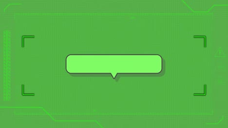 burbuja de habla y alcance en verde