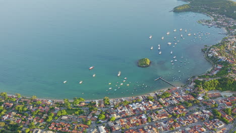 Arial-shot-of-Buzios-coast-Brazil-in-the-early-morning