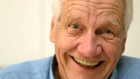 cheerful old man laughing