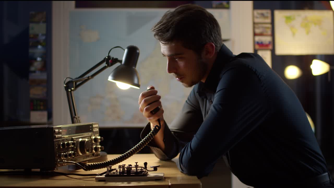 радио говорит в микрофон радиолюбительское радио радиолюбительский кинематограф