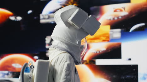 space man on a cosmic journey mission surrounded by stars and the galaxy