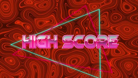 animación de la puntuación alta en el espacio abstracto digital
