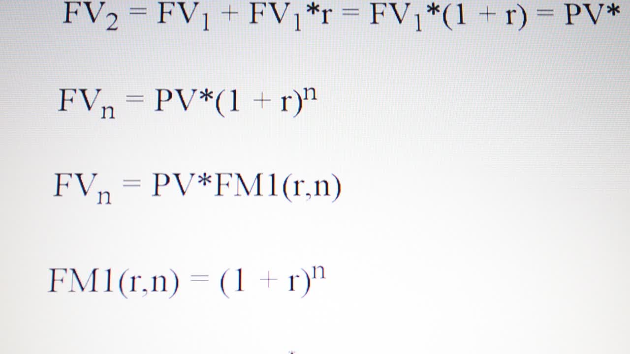 Calculation formulas. Movement on the screen