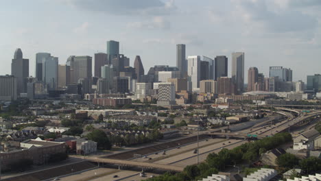 Toma-De-Establecimiento-Del-Centro-De-Houston-Desde-El-área-Histórica-Del-Tercer-Distrito