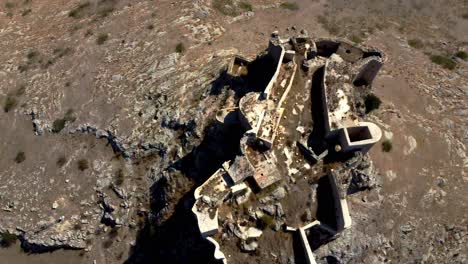 Turkey-Castles:-Aerial-Beauty:-Turkish-Castle-of-Tumlu,-Majestic-Castle:-Aerial-View-from-Steep-Hill