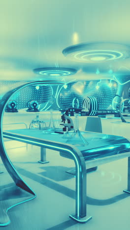 futuristic science laboratory interior