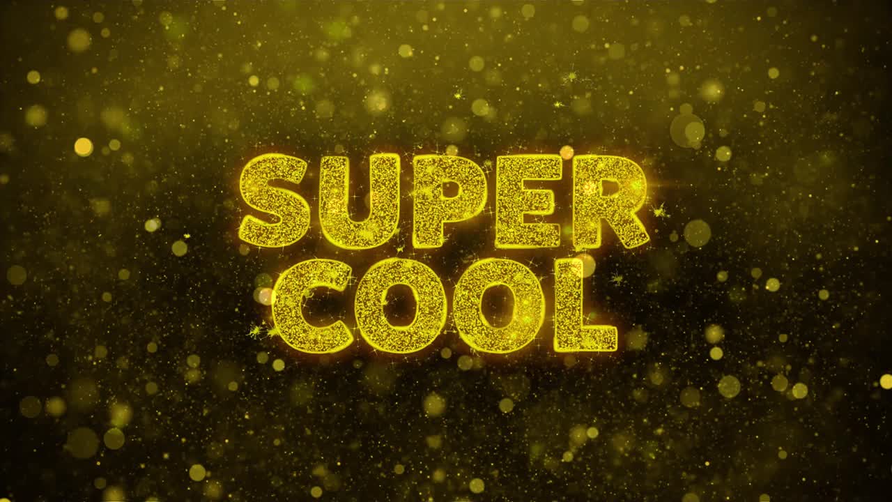 Super Cool Sparkling Text Graphic