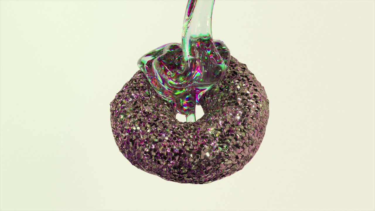 액체와 함께 추상적인 도