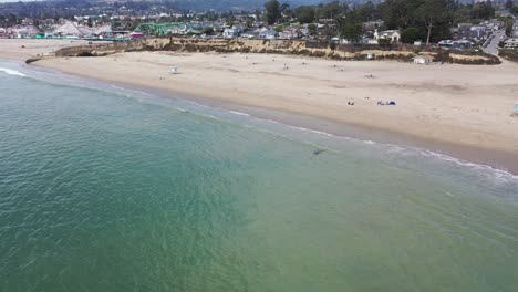 aerial view of santa cruz beach boardwalk