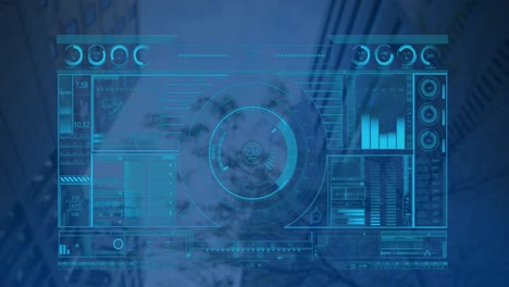 Animation-of-scope-and-data-processing-over-cityscape