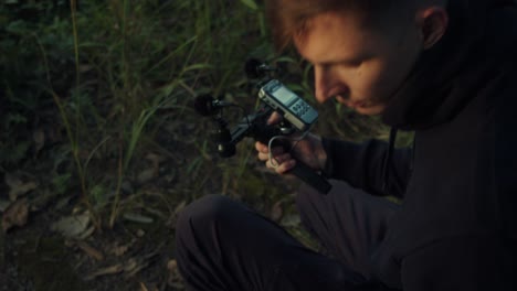 sound recording in the forest