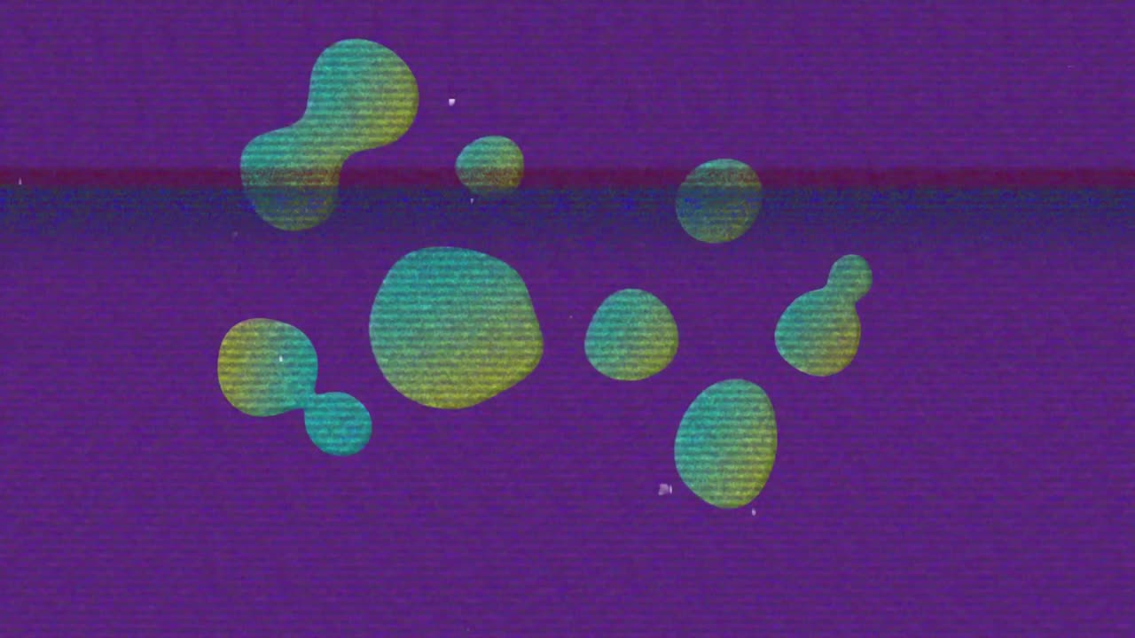 소음과 함께 화면 위에 다채로운 플롯의 nimation