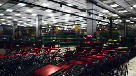 covid-19 epidemic and empty supermarket